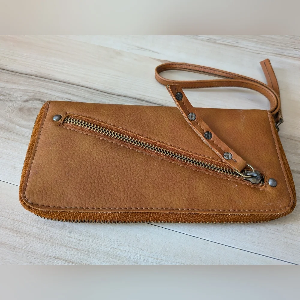 Free People Brown Vegan Wristlet Wallet - Picture 8 of 8